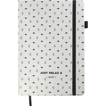 Блокнот деловой Buromax Relax А5 96 л. в клеточку обложка из искусственной кожи серебряный (BM.295101-24) - Pampik