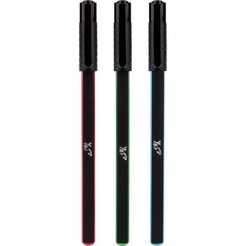 Ручка шарико-масляная Yes Triangular Black синие чернила упаковка 25 шт. (412102) - Pampik - 2