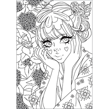 Раскраска антистресс Santi Аниме 12 страниц (743048) - Pampik - 3