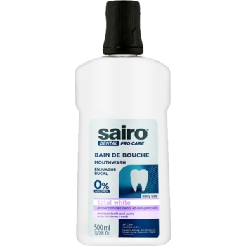 Ополаскиватель для полости рта Sairo Total White, 500 мл - Pampik
