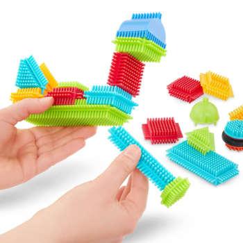 Конструктор-брістл Battat Lite Bristle Blocks Будівельник, 56 деталей (BT3070Z) - Pampik - 5