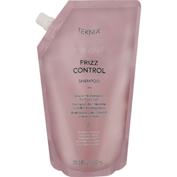 Шампунь для неслухняного або в'юнкого волосся Lakme Teknia Frizz Control Shampoo безсульфатний 600 мл - Pampik