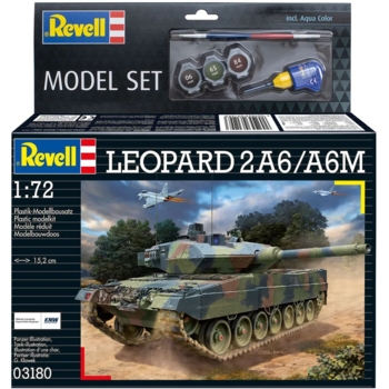 Сборная модель Revell набор Танк Леопард 2A6/A6M масштаб 1:72, 168 деталей (RVL-63180) - Pampik