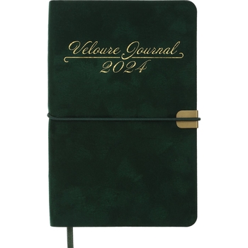 Ежедневник датированный Buromax Velour 2024 A6 зеленый (BM.2512-04) - Pampik