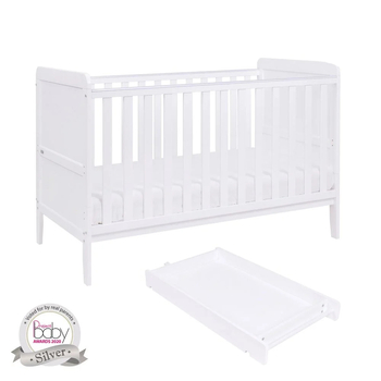 Кроватка Tutti Bambini Rio с пеленатором и матрасом Deluxe Eco Fibre 140 х 70 см белая (211030/1111.01) - Pampik - 2