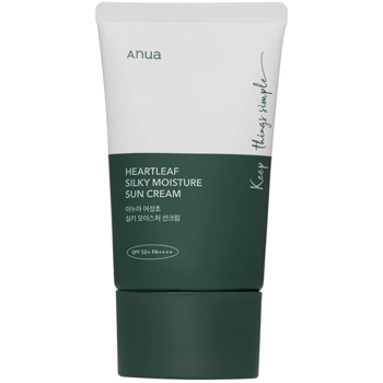 Увлажняющий солнцезащитный крем Anua Heartleaf Silky Moisture Sunscreen SPF 50+ PA++++ 50 мл (BT20450) - Pampik