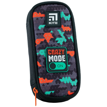 Пенал мягкий Kite Crazy Mode 21x8.5x4.5 см черный (K24-662-12) - Pampik