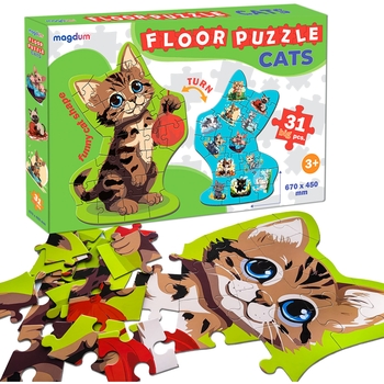 Игра настольная Ludum Пазл-Гигант Кот 2 в 1 (ME5032-32) - Pampik - 2