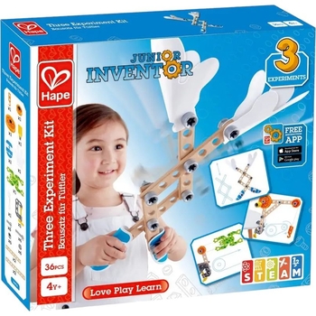 Конструктор Hape Junior Inventor 3 эксперименты 37 детали (E3030) - Pampik