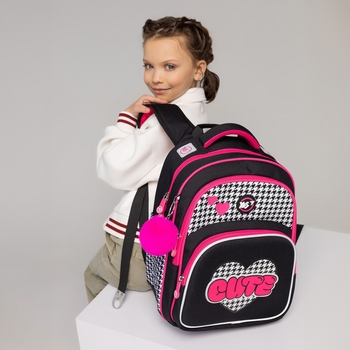 Рюкзак школьный Yes S-91 Cute, черный с розовым (559586) - Pampik - 15