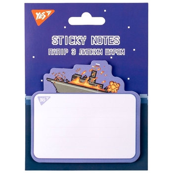 Папір для нотаток Yes 8bit UA фігурний 40 аркушів (170355) - Pampik