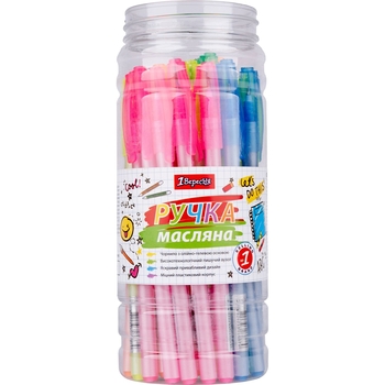 Ручка шариковая 1 Вересня D'Fine Pearl синие чернила упаковка 30 шт. (411080) - Pampik - 3