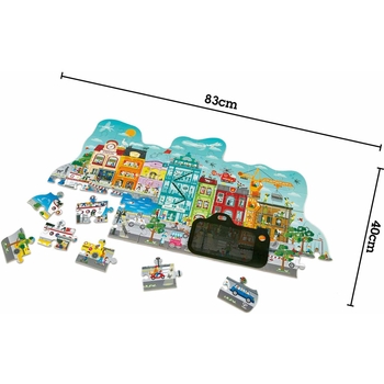 Пазл Hape Міський пейзаж з анімацією 50 елементів (E1629) - Pampik - 3