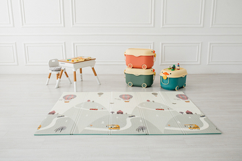 Дитячий килимок Poppet Карта світу та Гірська дорога двосторонній складний 200х150x1 см (PP028-150H) - Pampik - 13