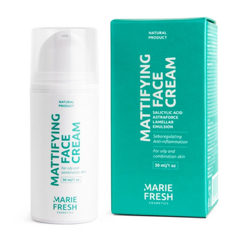 Крем для обличчя Marie Fresh Cosmetics Mattifying для жирної та комбінованої шкіри 30 мл - Pampik - 2