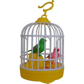Игрушка музыкальная Lindo Клетка с птичками желтая (HX918А желт) - Pampik
