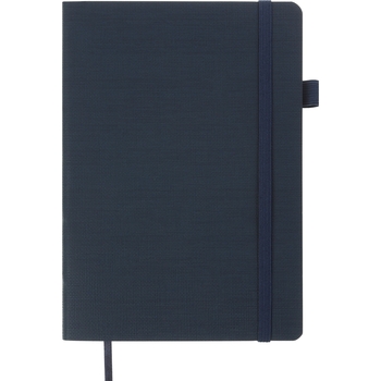 Блокнот деловой Buromax Color Tunes А5 96 л. в клеточку обложка из искусственной кожи темно-синий (BM.295100-03) - Pampik