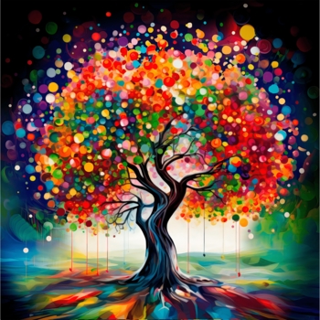 Картина за номерами Strateg & Karpachoff Сюжет № 4 Дерево змін 40х40 см (AV4040-24) - Pampik