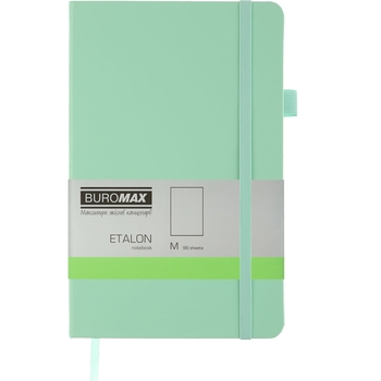 Книга записная Buromax Etalon без линовки 195х125 мм мятная 96 листов (BM.291060-38) - Pampik