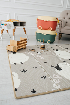 Дитячий килимок Poppet Баранчик Шейп та Дім звіряток двосторонній складний 200х150x1 см (PP023-150H) - Pampik - 12