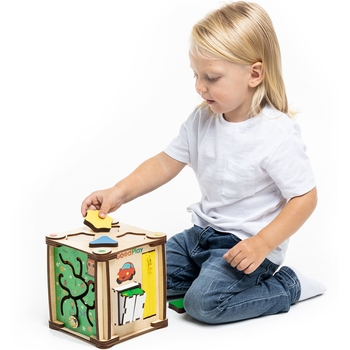 Бізікубик GoodPlay Розвиток з LED підсвічуванням 17х17х18 см (K103E) - Pampik - 12