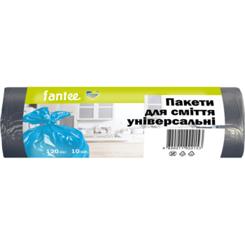 Пакеты для мусора Fantee прочные 120 л, 10 шт. - Pampik