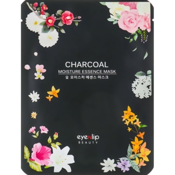 Тканинна маска для обличчя Eyenlip Charcoal з деревним вугіллям, 10 шт. - Pampik