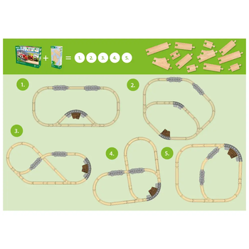 Стартовый набор расширений для железной дороги Brio 12 элементов (36099) - Pampik - 6