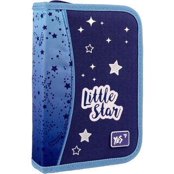 Пенал Yes Little Star HP-03 твердый, одинарный, с клапаном, синий (533612) - Pampik