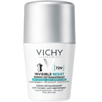 Кульковий дезодорант-антиперспірант Vichy Deo Invisible Resist 72 години захисту, 50 мл - Pampik