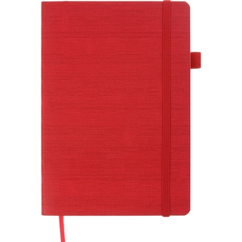 Блокнот деловой Buromax Color Tunes А5 96 л. в клеточку обложка из искусственной кожи красный (BM.295100-05) - Pampik