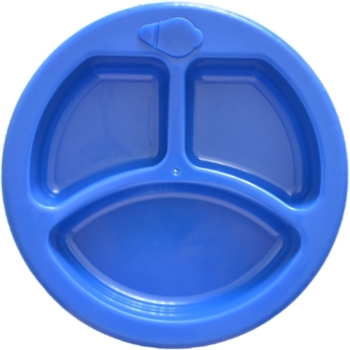 Тарілка секційна Lindo з підігрівом на присосці синя (А 51) - Pampik