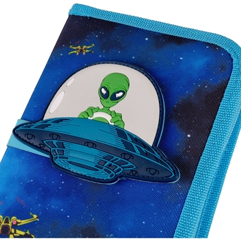 Пенал Yes UFO HP-04 твердый, одинарный с двумя клапанами, синий (533594) - Pampik - 2