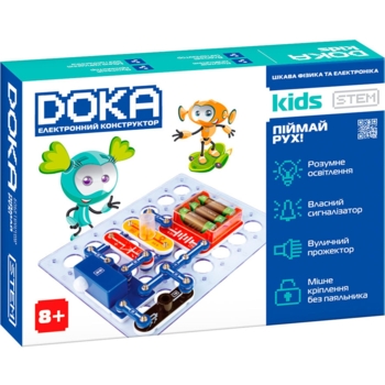 Конструктор електронний Doka Піймай рух, 16 деталей - Pampik