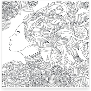 Розмальовка антистрес Santi Чарівні дівчата 20 сторінок (742907) - Pampik - 3