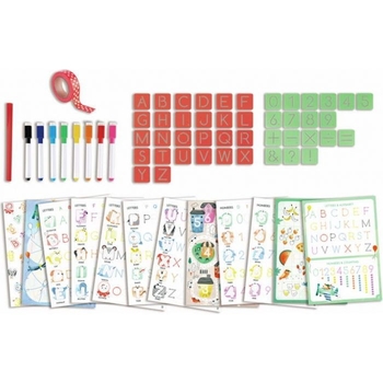 Набір трафаретів Hape Букви та цифри (E1070) - Pampik - 2