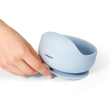 Мисочка силиконовая BabyOno с присоской, синий - Pampik - 4
