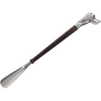 Ложка для обуви Elen Dekor Собака алюминий с черной ручкой 50 см (874-046) - Pampik