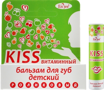 Бальзам для губ детский Enjee KISS Витаминный, роликовый, 6 мл - Pampik - 2