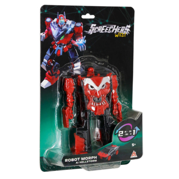 Робот-трансформер Screechers Wild! S5 Хелшторм красный с черным (EU686152) - Pampik - 8