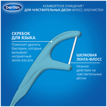 Флос-зубочистки DenTek Комфортне очищення 150 шт. - Pampik - 5