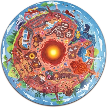 Пазл круглый Hape Подземный мир 36 элементов (E1637) - Pampik - 2