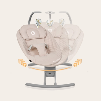 Крісло-гойдалка Lionelo Rio Beige Latte, бежевий - Pampik - 8