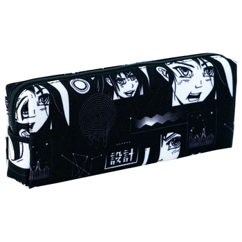 Пенал мягкий Kite 6.5х19х3.5 см, черный (K24-642-8) - Pampik