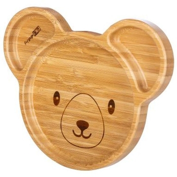 Бамбукова тарілка ведмедик FreeON з силіконовою присоскою (46422) - Pampik