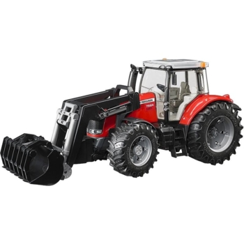 Игрушечная машинка Bruder Трактор Massey Ferguson 7624 с передним погрузчиком 1:16 (03047) - Pampik