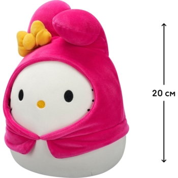 М'яка іграшка Squishmallows Hello Kitty Хелоу Кітті в образі Моя Мелоді, 20 см (SQSN00390) - Pampik - 12