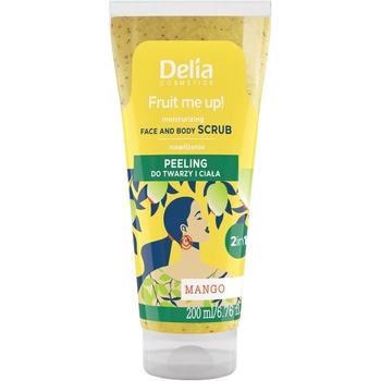 Скраб для обличчя та тіла Delia Cosmetics Fruit Me Up! Moisturizing Face And Body Scrub Mango 200 мл - Pampik