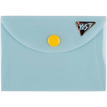 Папка-конверт Yes Fusion A7 на кнопке голубая (492273) - Pampik