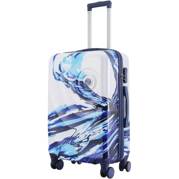 Валіза Semi Line 24" M White/Blue Print (T5653-2) - Pampik